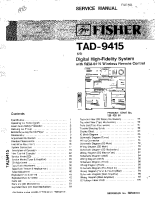 Fisher TAD-9415 - Service Manual
